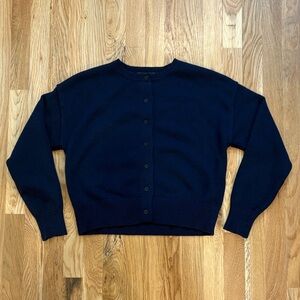 Classic Navy Button-Up Cardigan